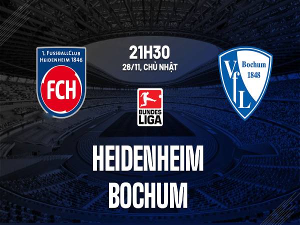 Nhận định tỷ số Heidenheim vs Bochum